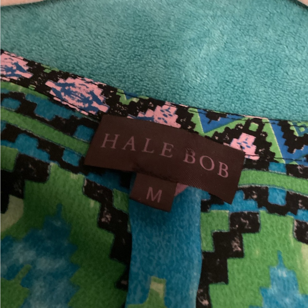 Hale Bob Multicolored Silk Printed Blouse Sz M - image 7